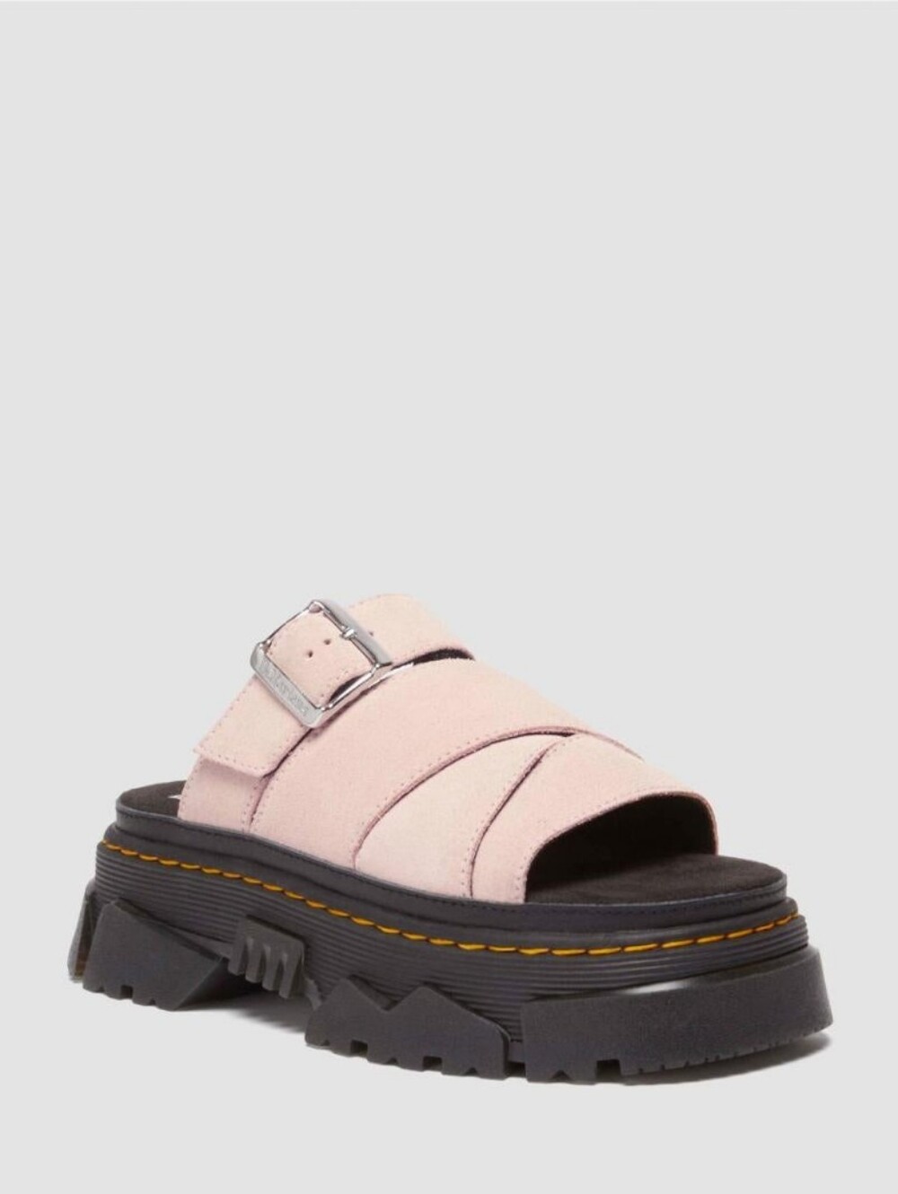 NWOT Dr. Martens Powder Pink Suede Mattison Slide Platform Sandals - Size 8.5
